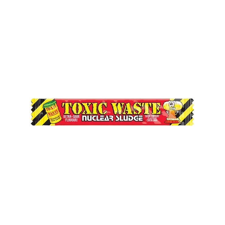 Конфета жевательная Toxic Waste Nuclear sludge Bar вишня 20 гр., флоу-пак
