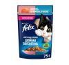 Корм для кошек Felix аппетитные кусочки лосось и форель в желе 85 гр., пауч