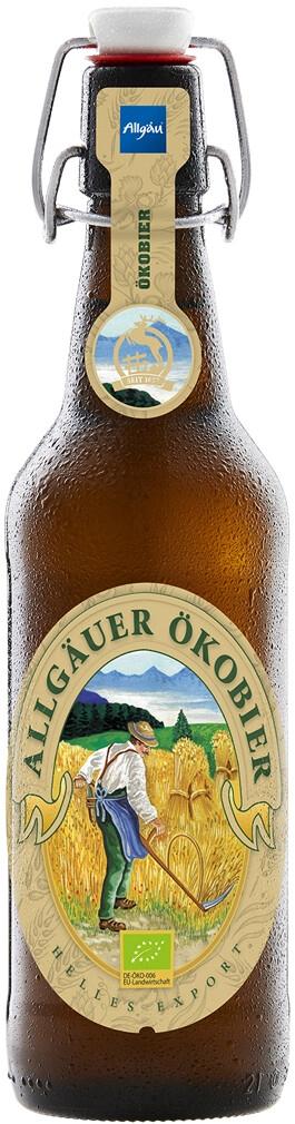Пиво Allgauer Okobier светлое 5,2% 500 мл., стекло