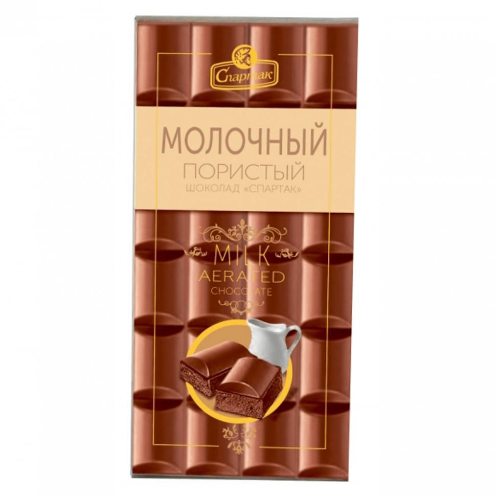 Шоколад Спартак пористый молочный 70 гр., флоу-пак