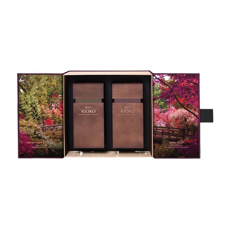 Чай листовой Kioko Wood Essence Amethyst Assam & Sakura 2х100 гр., картон