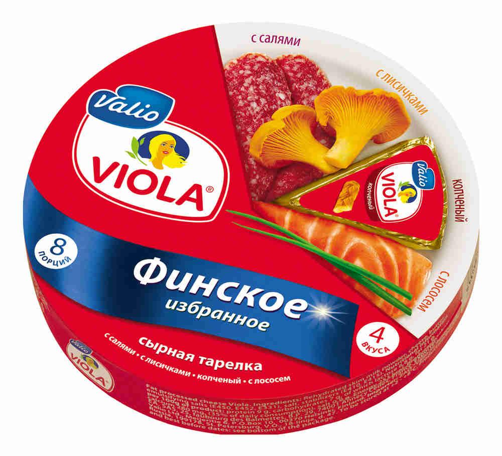 Сыр плавленый Viola Финское избранное 45% треугольники ассорти 130 гр., картон