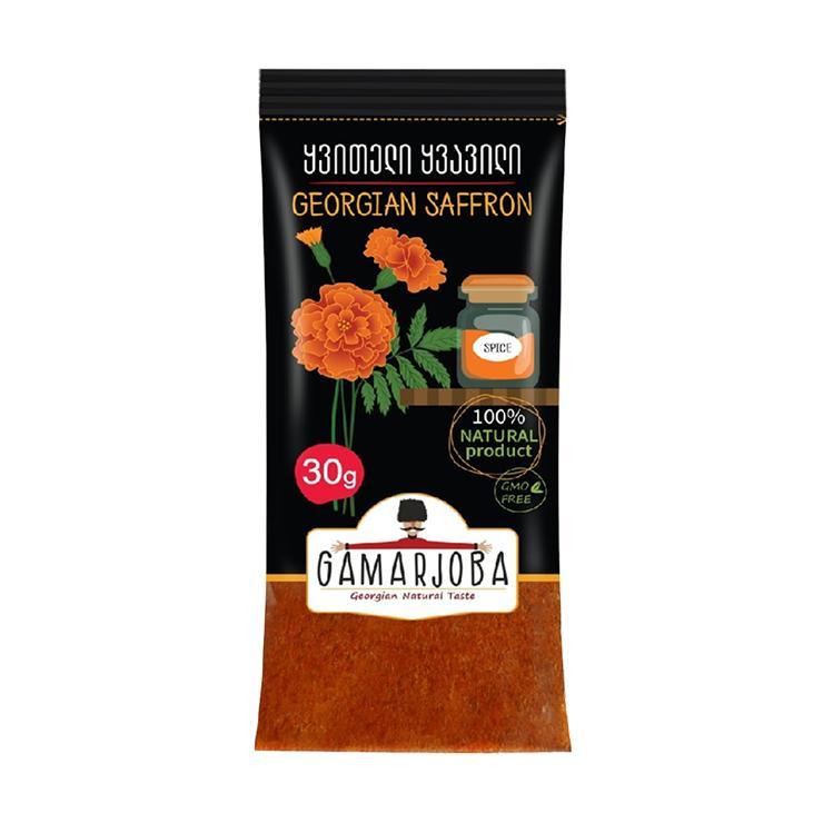 Специя GAMARJOBA шафран имеретинский 30 гр., флоу-пак