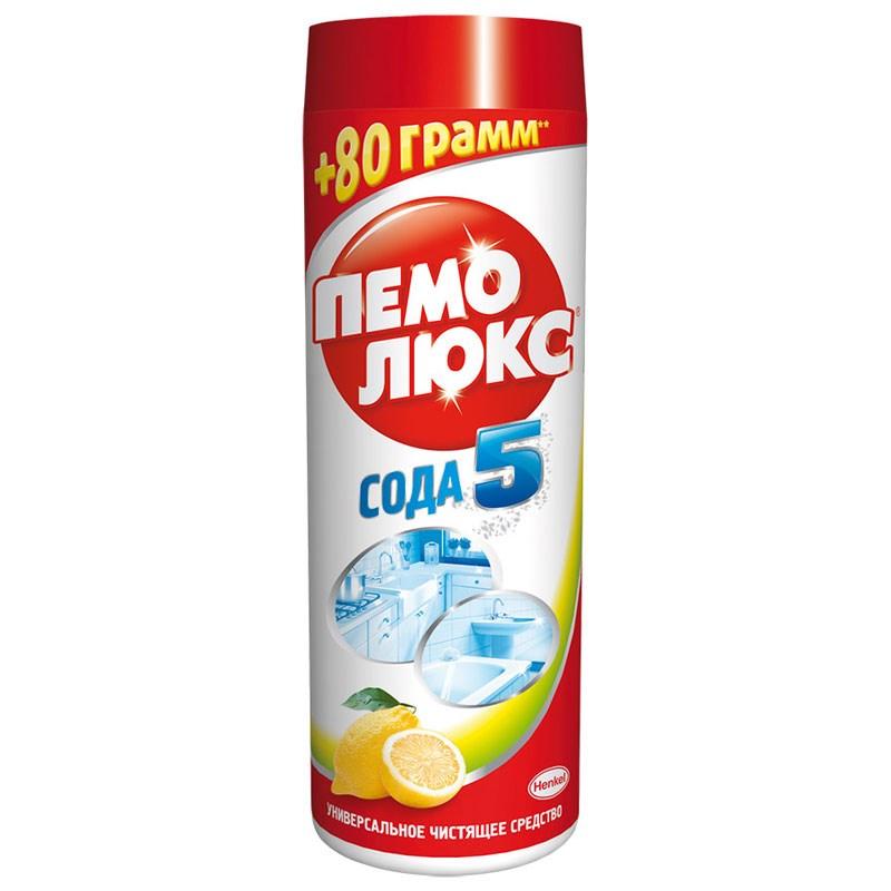 Средство чистящее Пемолюкс Сода 5 Лимон, 480 гр., ПЭТ