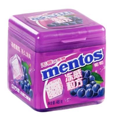 Резинка жевательная Mentos Frozen Granules Grape Sugar Free 46 гр., ПЭТ