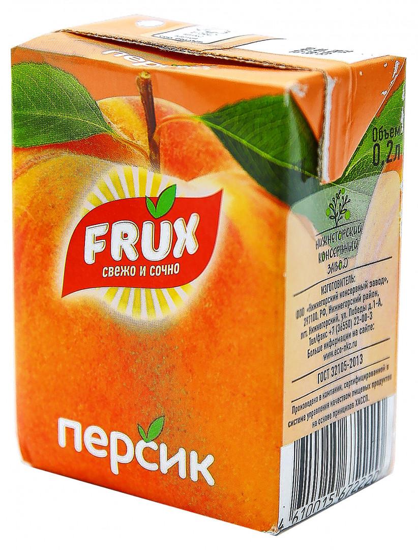 Напиток сокосодержащий FRUX персик 200 мл., тетра-пак