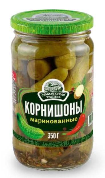 Корнишоны Семилукская трапеза маринованные 350 гр., стекло