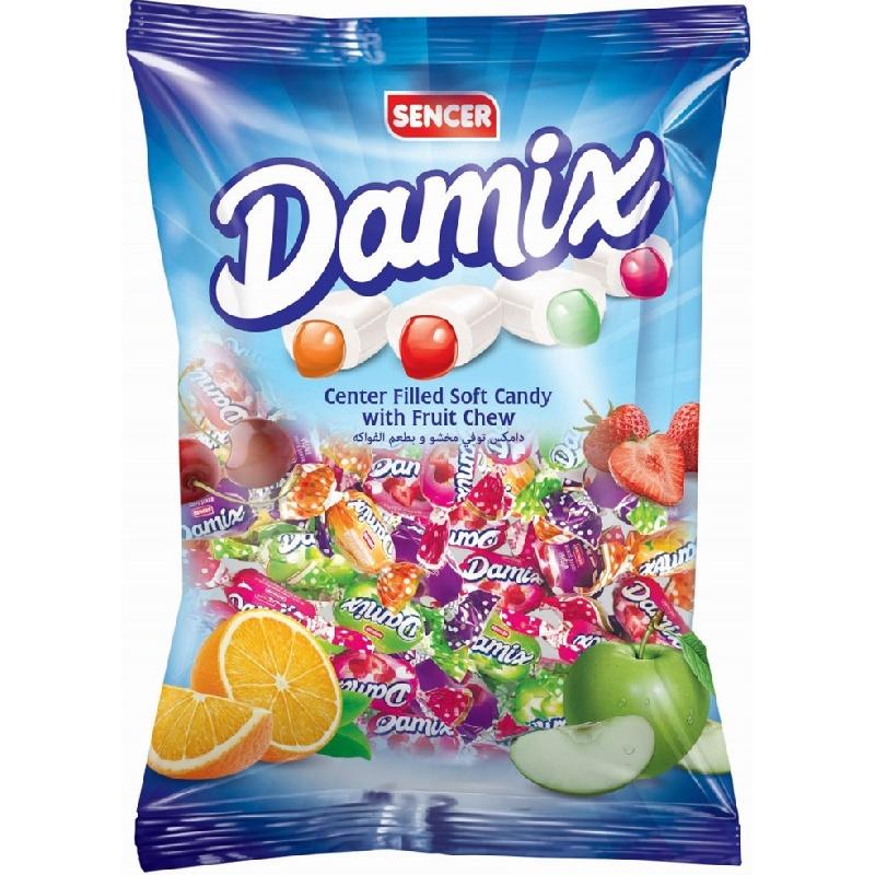 Конфеты жевательные Sencer Damix Mix мягкие в ассортименте 500 гр., флоу-пак