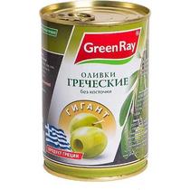 Оливки Green Ray греческие без косточки зеленые Гигант
