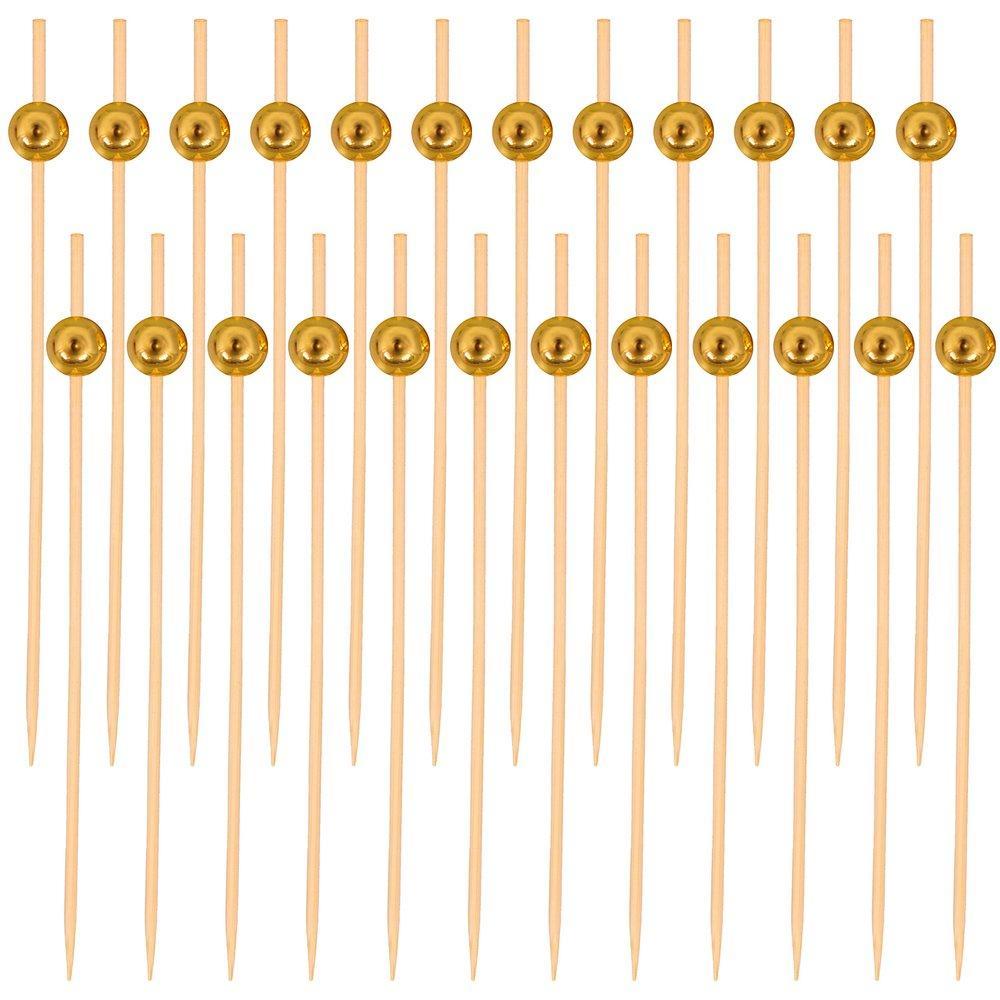 Шпажки для канапе Мультидом бусинки 24 штуки 12 см., пакет