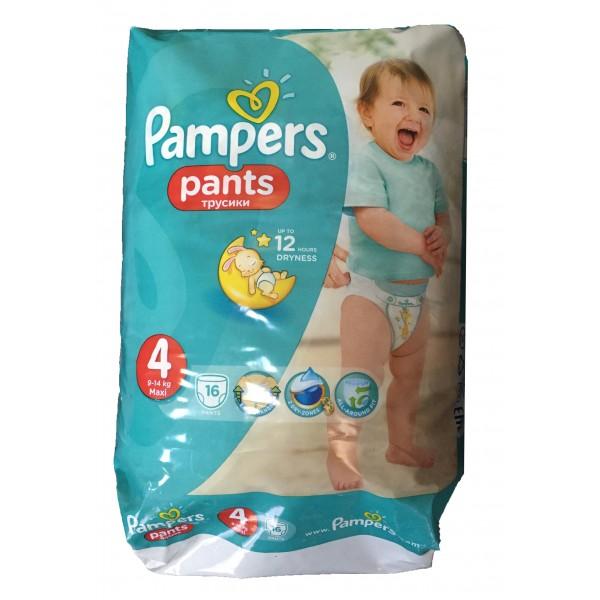 Подгузники-трусики Pampers Pants Maxi 9-14 кг., 16 шт., флоу-пак