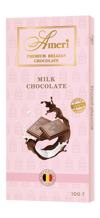 Шоколад Ameri молочный 100 гр., картон