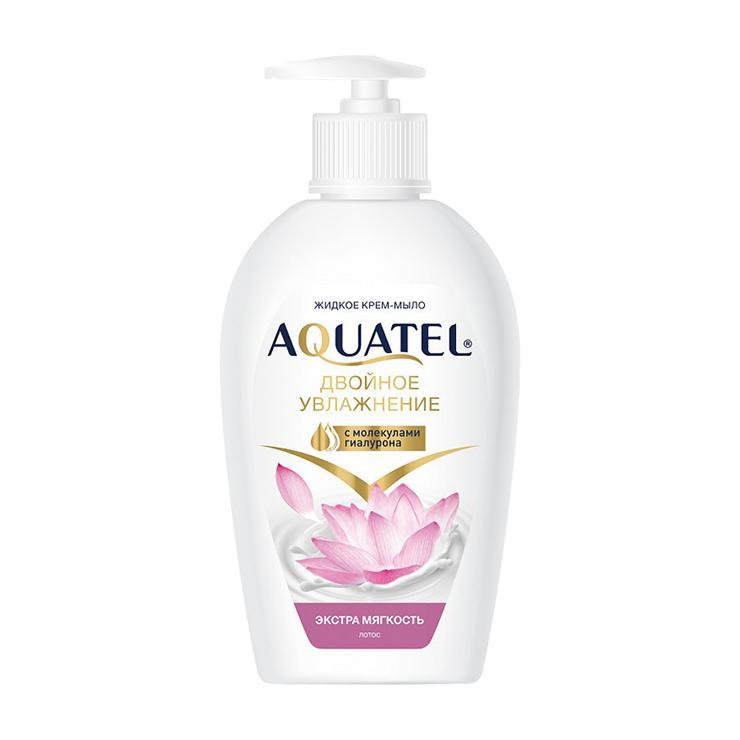 Крем-мыло жидкое Aquatel Лепестки лотоса 280 мл., флакон с дозатором