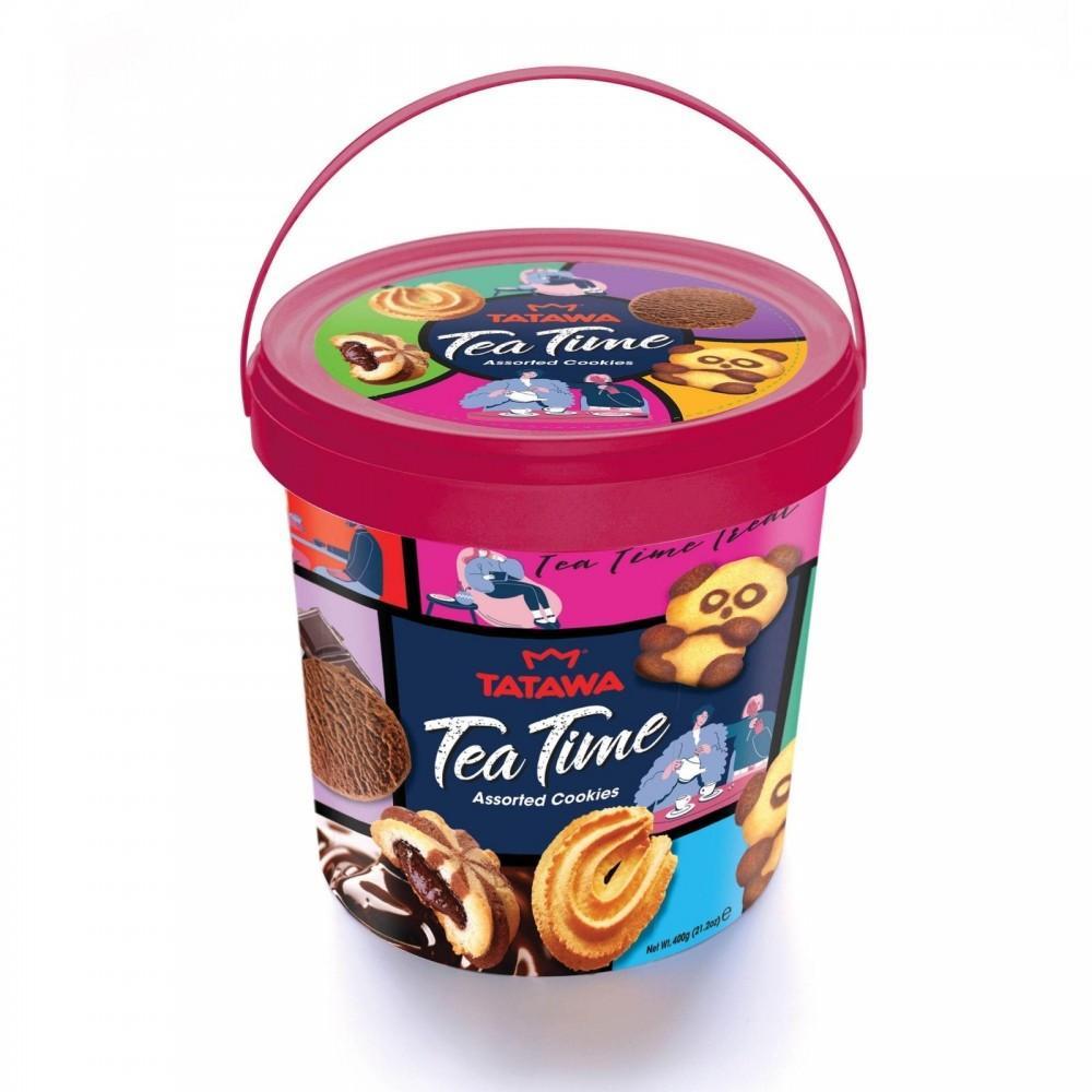 Печенье Tatawa Tea Time сдобное ассорти 400 гр., ПЭТ