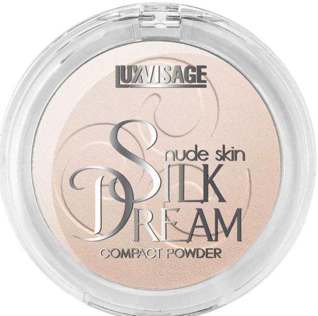 Пудра для лица цвет тон 01 фарфоровый, Lux Visage Silk Dream Nude Skin, 10 гр., стекло