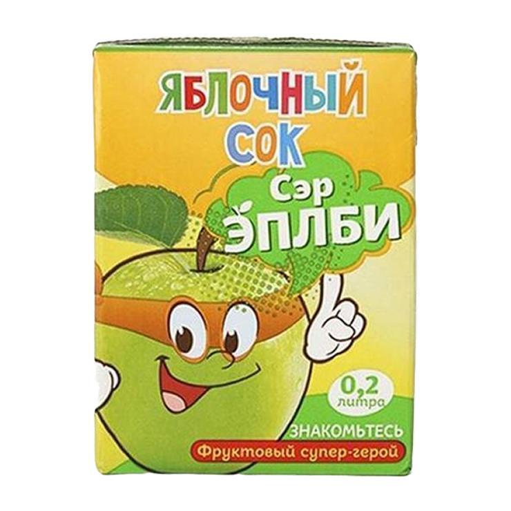 Сок яблочный , Сэр Эплби, 200 мл, тетра-пак