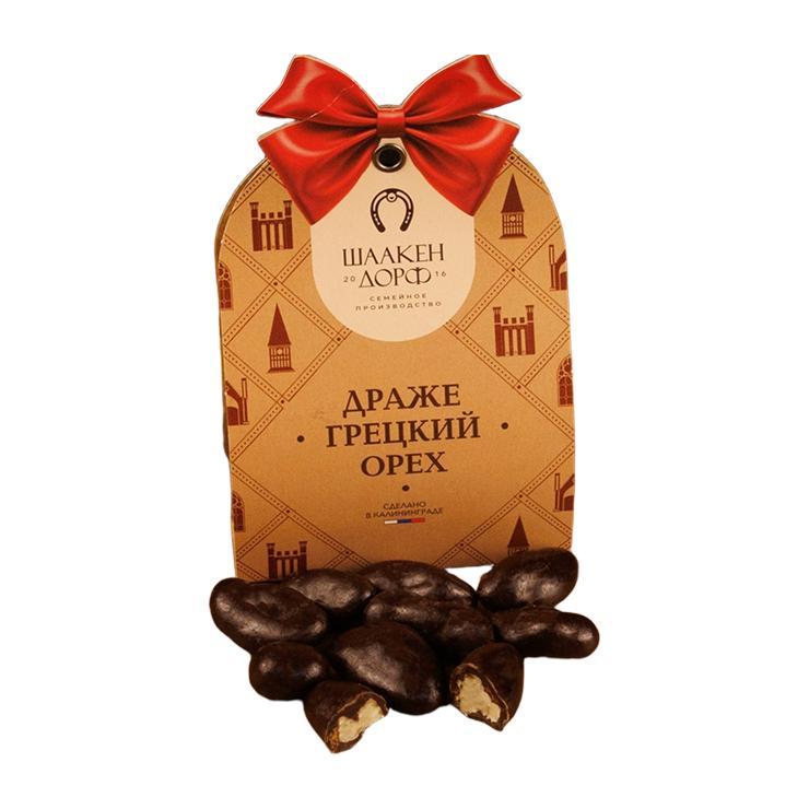 Драже ШААКЕН ДОРФ Грецкий орех в темном шоколаде 150 гр., картон