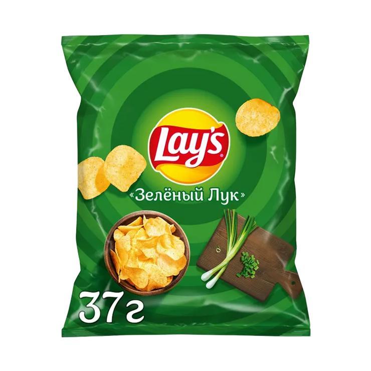 Чипсы Lay's зеленый лук 37 гр., флоу-пак