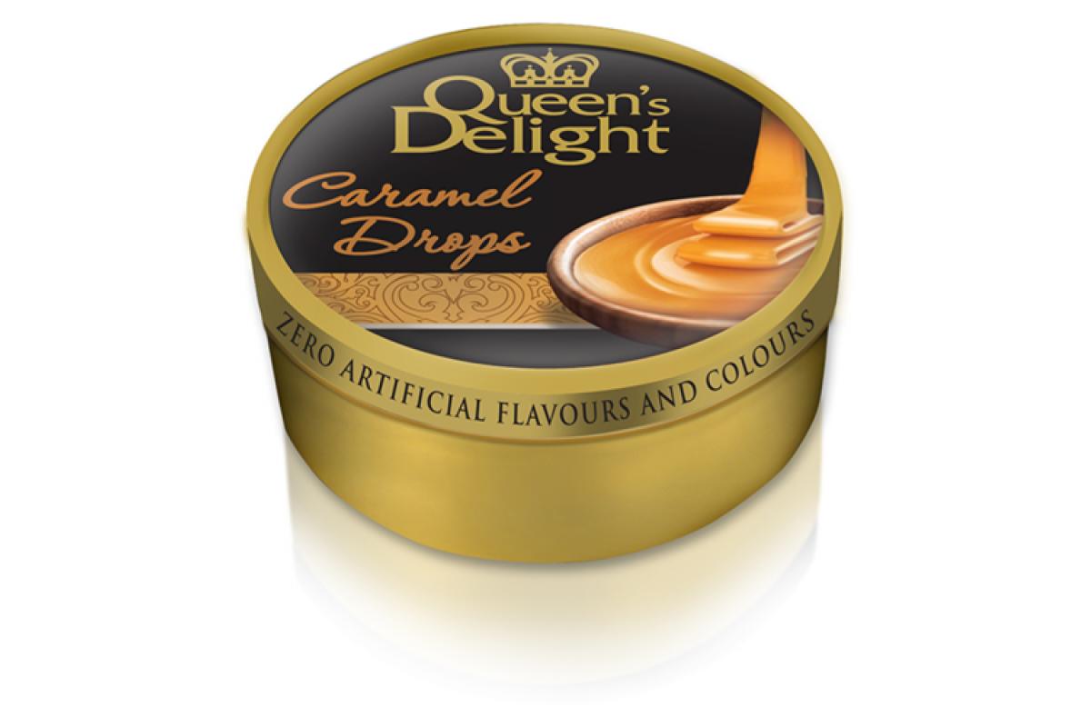 Леденцы Queen's Delight Caramel Drops 150 гр., ж/б