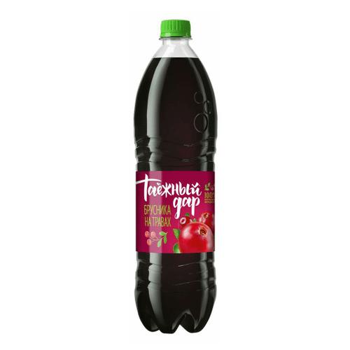 Напиток газированный Таежный Дар брусника с таежными травами 1,45 л., ПЭТ