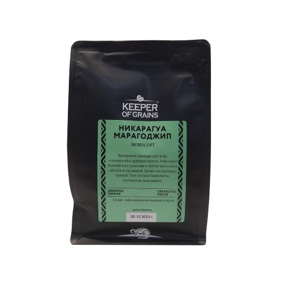 Кофе Keeper of Grains Марагоджип Никарагуа в зернах 250 гр., дой-пак