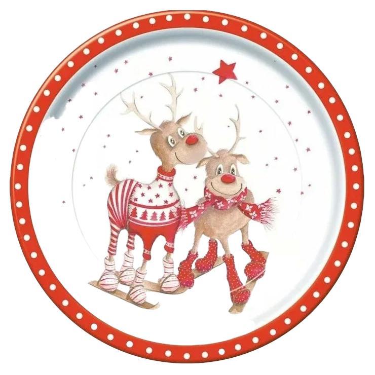 Тарелка картонная BGREEN 10 штук d - 23 см жители севера., флоу-пак