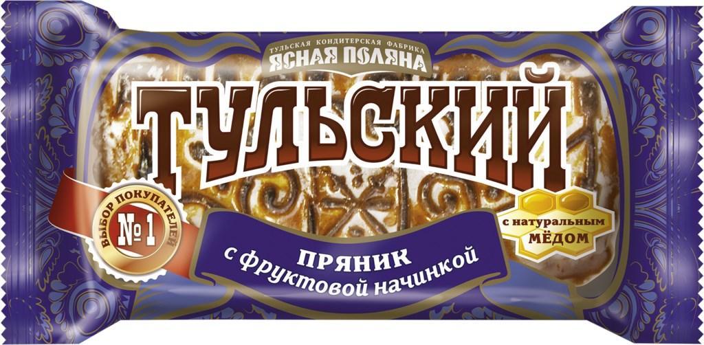 Пряник Ясная поляна Тульский с фруктовой начинкой 140 гр., флоу-пак