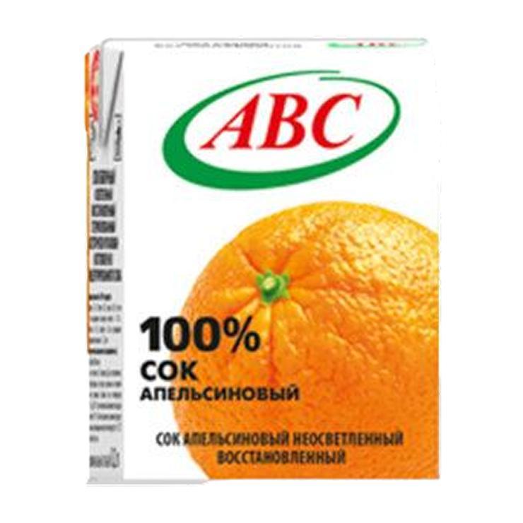Сок АВС апельсиновый 200 мл., тетра-пак