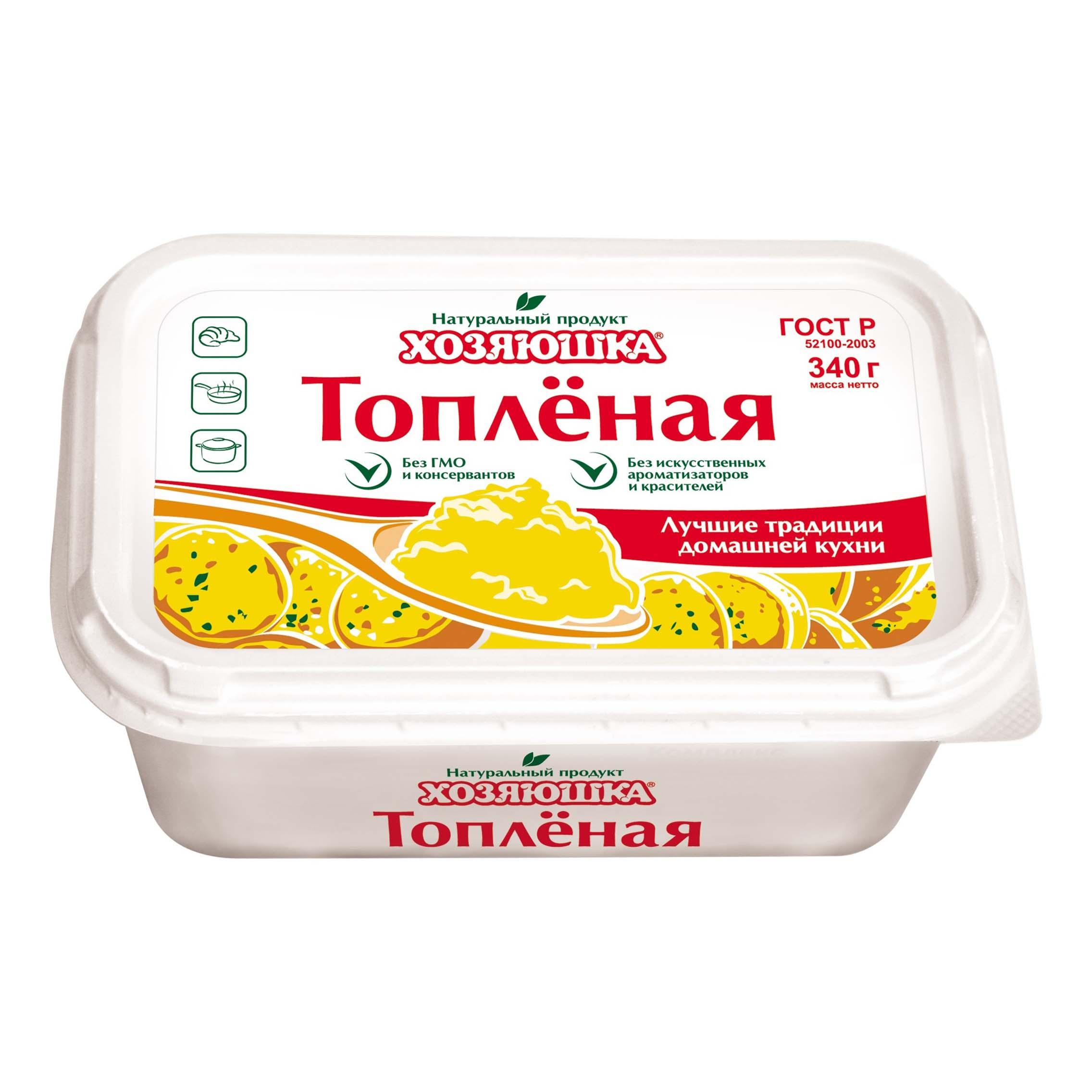 Спред растительно-жировой Хозяюшка топленый 99,7% 340 гр., пластиковая упаковка