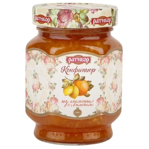 Конфитюр Ратибор натуральный из апельсина с лимоном 350 гр., стекло