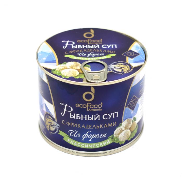 Суп Ecofood рыбный с фрикадельками из форели, 530 гр., ж/б