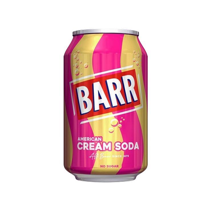 Напиток сильногазированный BARR American Cream Soda no sugar 330 мл., ж/б