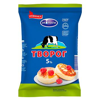 Творог Экомилк 5% 180 гр., флоу-пак