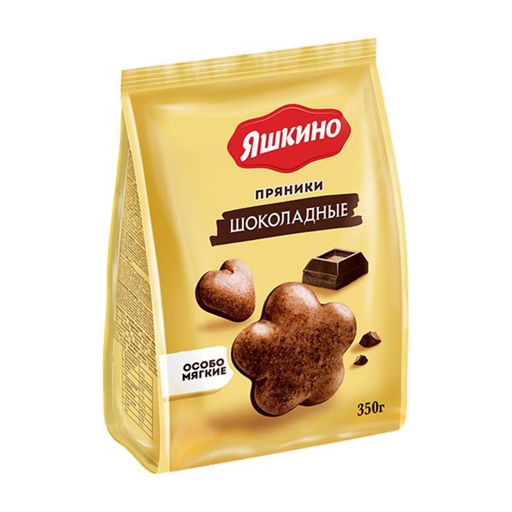 Пряники шоколадные, Яшкино, 350 гр., флоу-пак