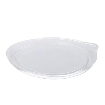 Крышка одноразовая пластиковая Комус круглая прозрачная, d=132 мм., картон