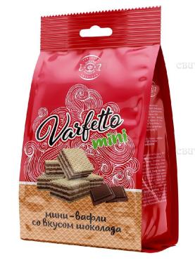 Мини-вафли со вкусом шоколада Невский Кондитер Varfetto 125 гр., пластиковый пакет
