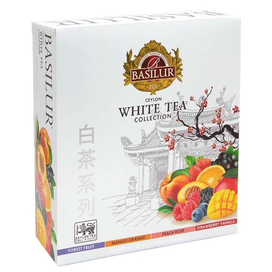Чай Basilur Белый   Ассорти, 40 пакетов, картон