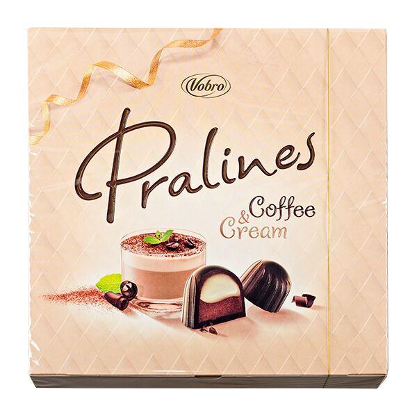 Конфеты Vobro шоколадные Pralines Coffe & Cream пралине кофе крем 127 гр., картон