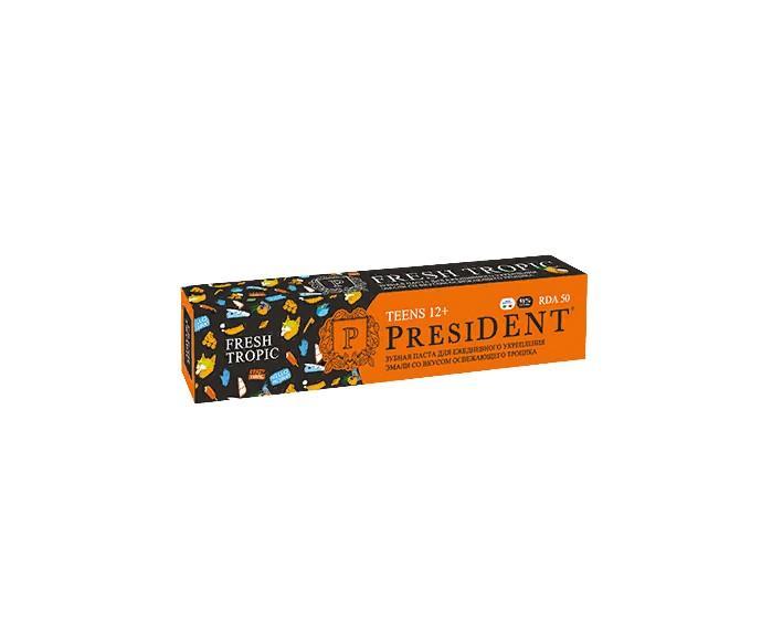 Зубная паста President fresh tropic освежающий тропик 12+, 70 гр., картон