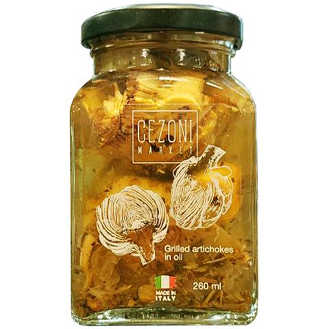 Артишоки CEZONI жареные на гриле в масле 260 мл., стекло