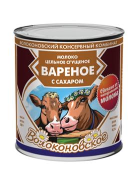 Молоко сгущенное варёное Волоконовский консервный комбинат, 370 гр., жестяная банка