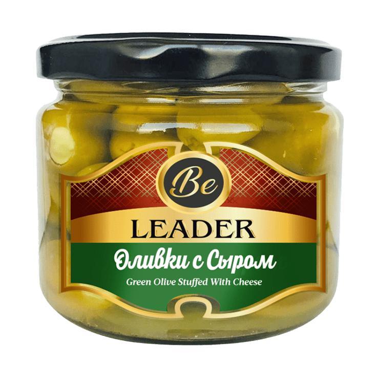 Оливки Be Leader с сыром 290 гр., стекло