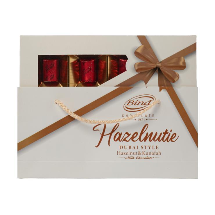 Конфеты Bind молочный шоколад с кадаифовой и фундучно кремовой начинкой 120 гр., картон