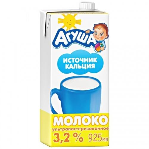 Молоко Агуша 3.2% ультр. для детей с 3лет 925 мл., тетра-пак