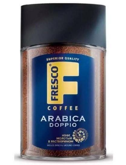 Кофе растворимый Fresco arabica doppio с добавлением молотого 100 гр., стекло