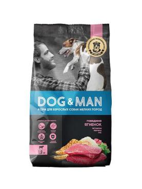 Корм Dog&Man для собак мелких пород с говядиной и ягненком