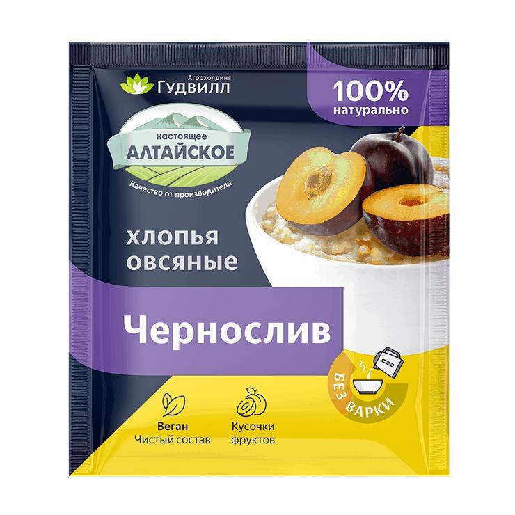 Хлопья овсяные Гудвилл чернослив 40 гр., пакет