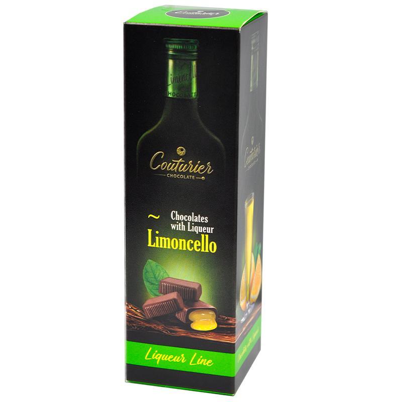 Шоколадные конфеты Couturier LIQUEUR LINE Ликерная линия со вкусом Лимончелло 105 гр., картон