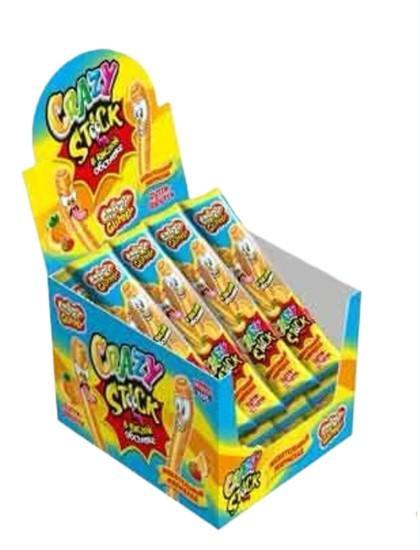 Мармелад Канди Клаб CRAZY GUMMY CRAZY STICK трубочки в кислой обсыпке Тутти - фрутти 20 гр., флоу-пак