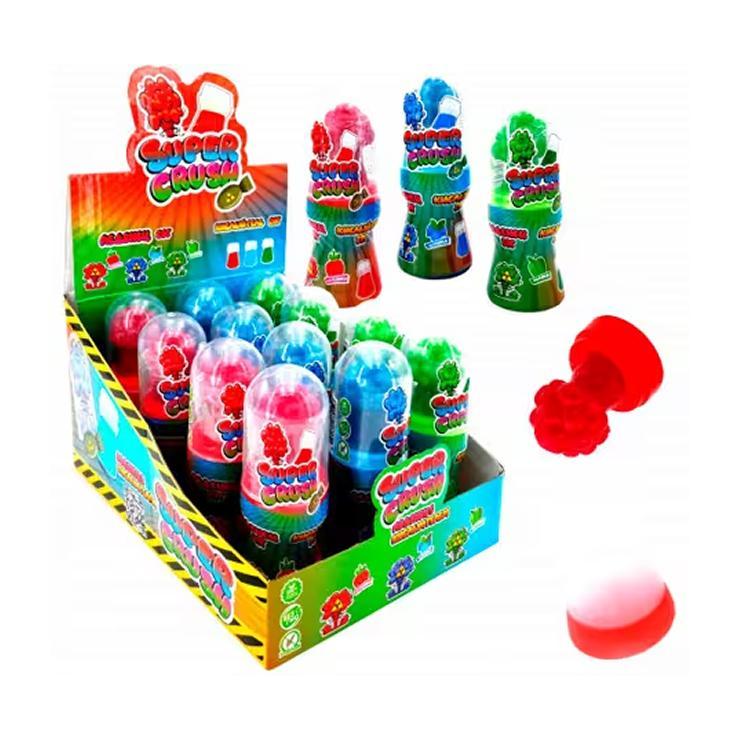 Леденец Super Crush с кислым гелем 40 гр., пластик